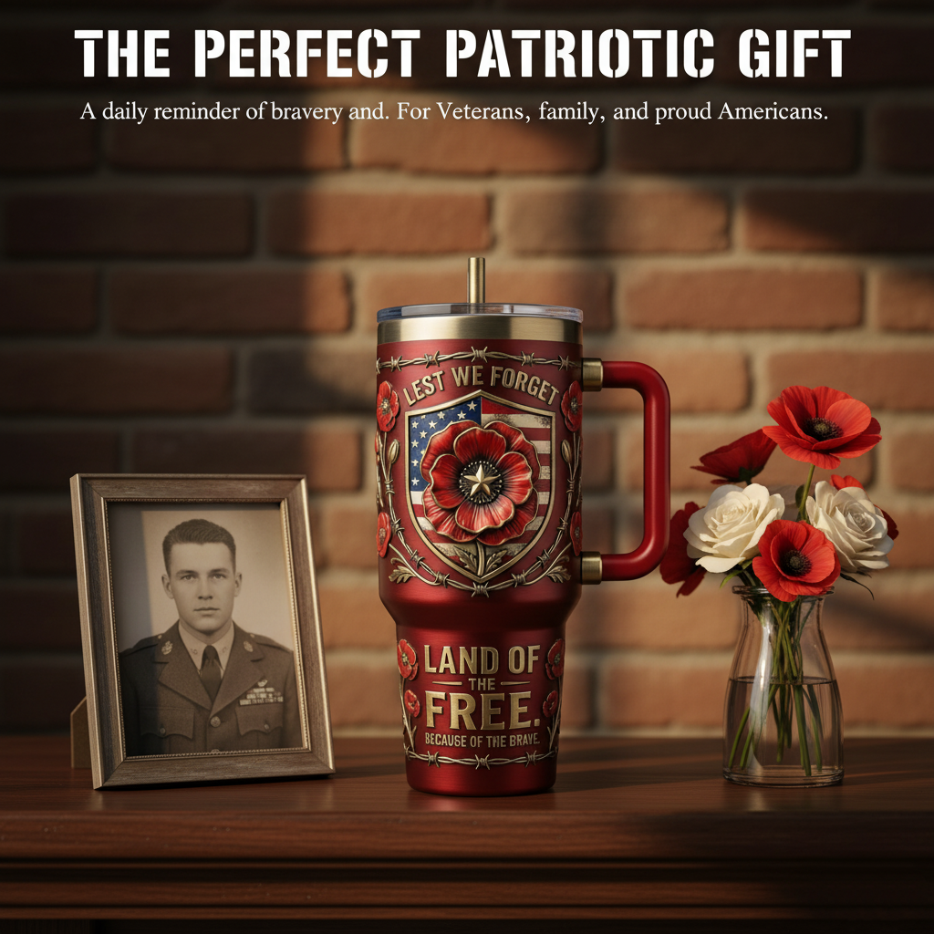 The "Lest We Forget" Patriotic Premium Tumbler - Land of the Free
