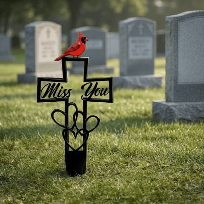 🐦LAST DAY 49% OFF -💖✝️Metal Cemetery Memorial Plaque for Remembrance✝️