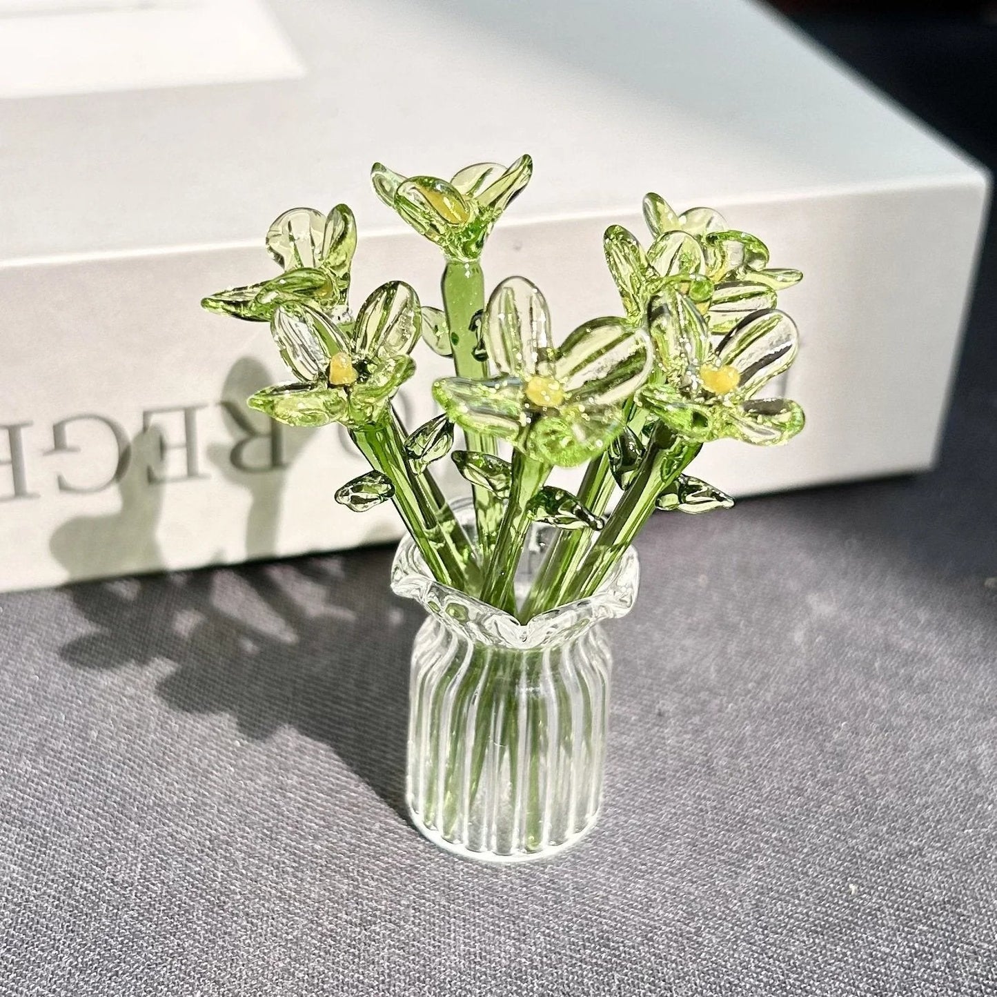 🌸2026 Mother's Day Gifts 49% Off--🎁Mini Glass Flower Ornament Crafts Artificial Flower Floral Figurine