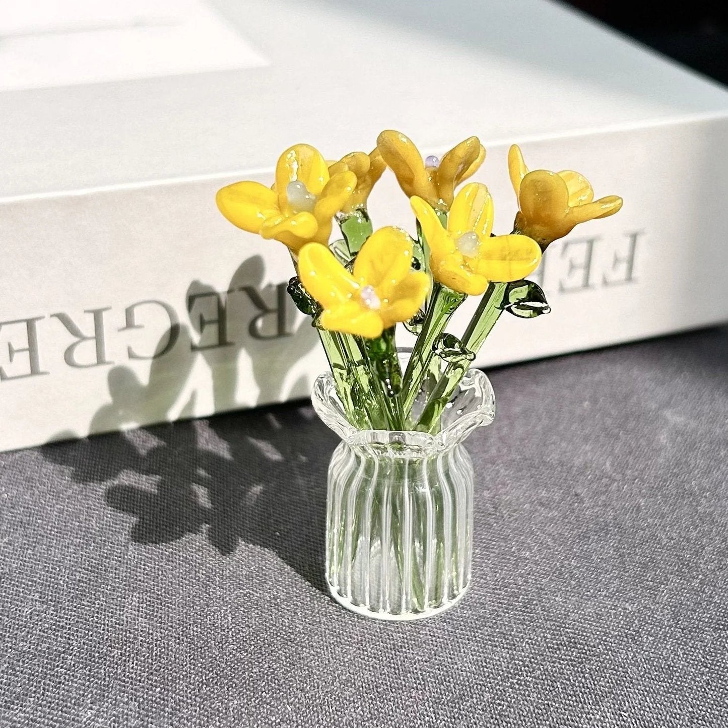 🌸2026 Mother's Day Gifts 49% Off--🎁Mini Glass Flower Ornament Crafts Artificial Flower Floral Figurine