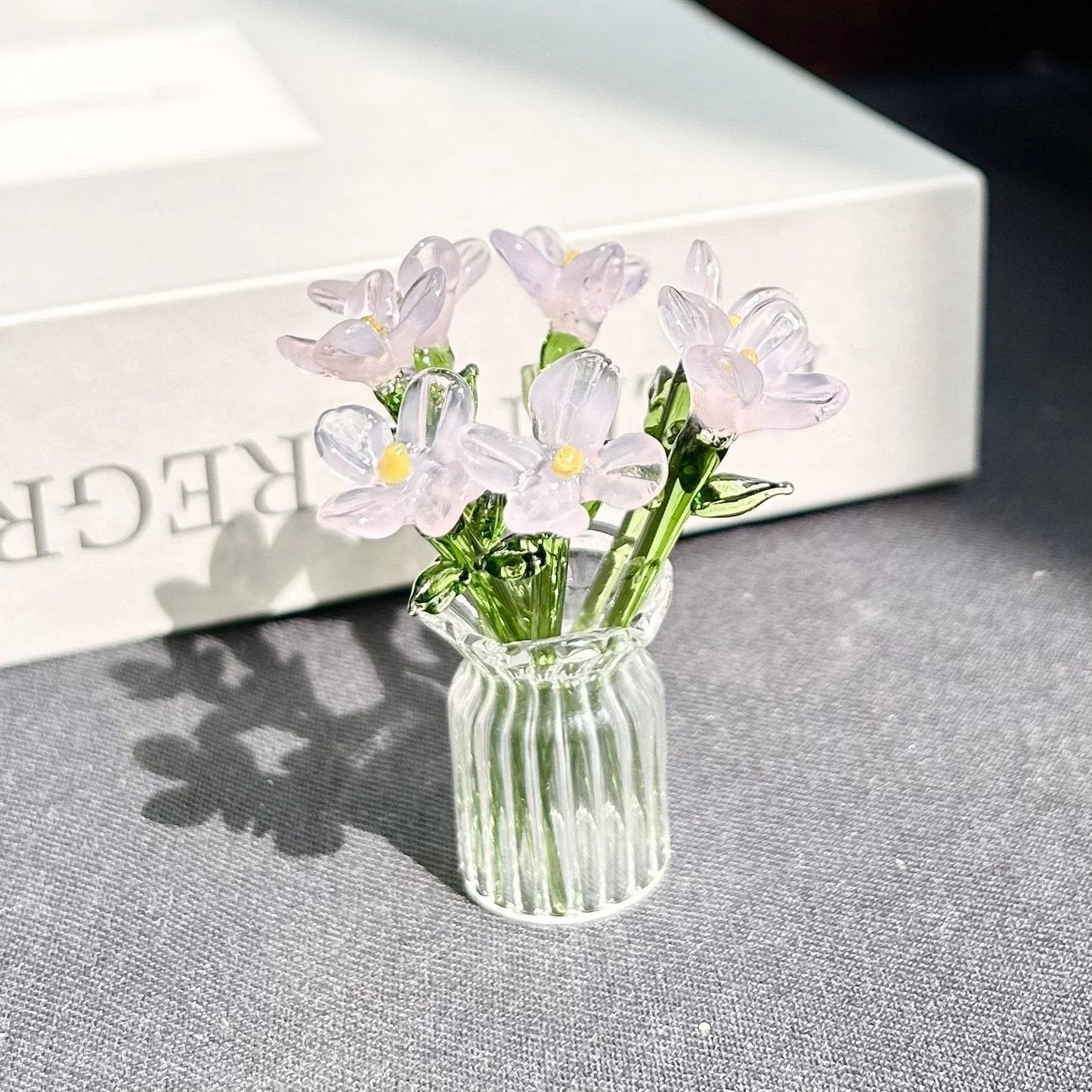 🌸2026 Mother's Day Gifts 49% Off--🎁Mini Glass Flower Ornament Crafts Artificial Flower Floral Figurine