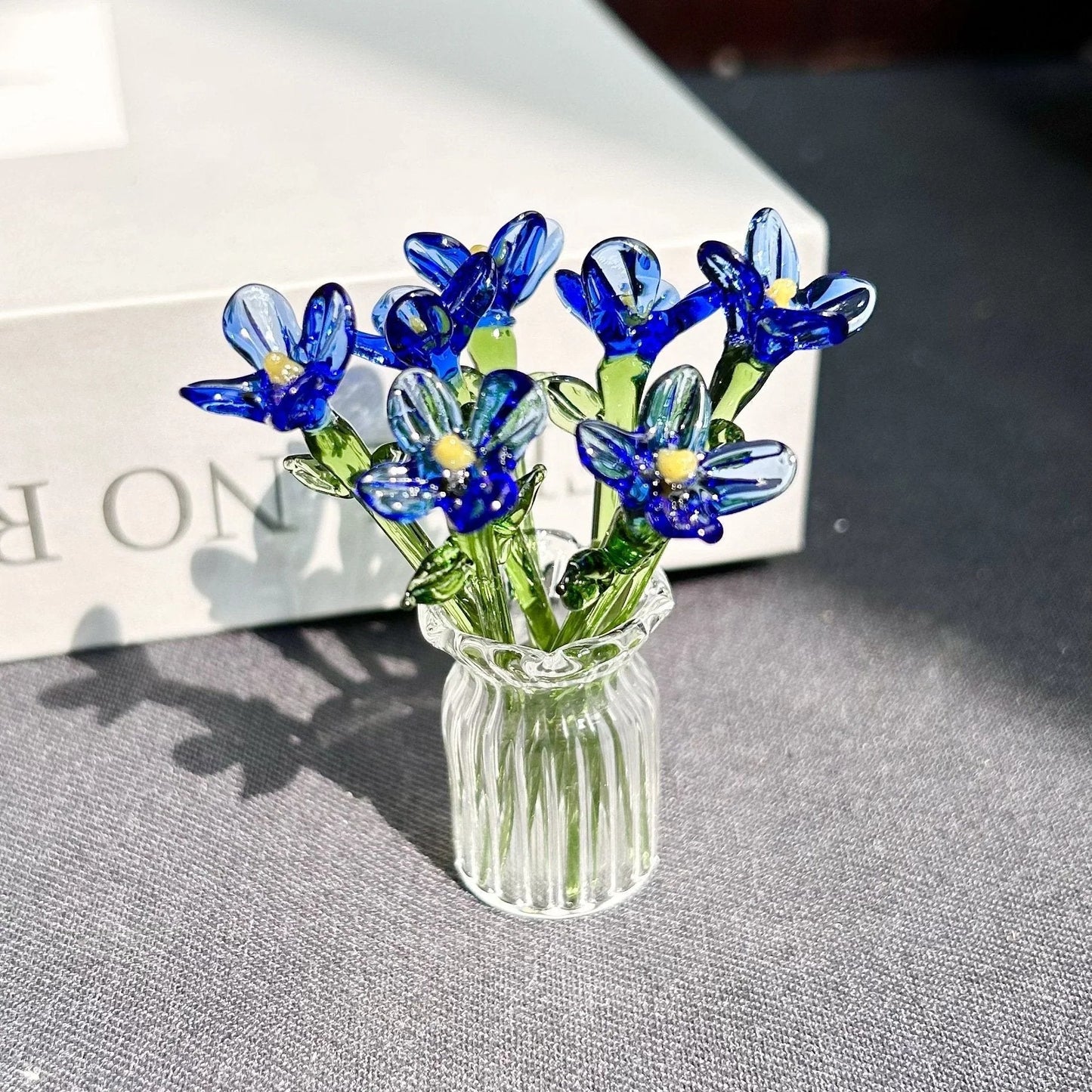 🌸2026 Mother's Day Gifts 49% Off--🎁Mini Glass Flower Ornament Crafts Artificial Flower Floral Figurine