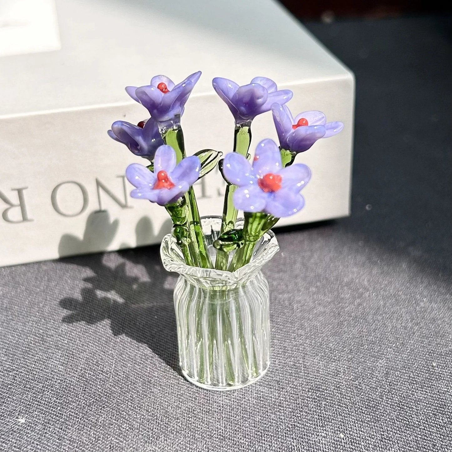 🌸2026 Mother's Day Gifts 49% Off--🎁Mini Glass Flower Ornament Crafts Artificial Flower Floral Figurine