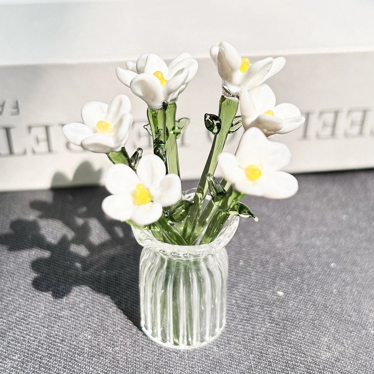 🌸2026 Mother's Day Gifts 49% Off--🎁Mini Glass Flower Ornament Crafts Artificial Flower Floral Figurine