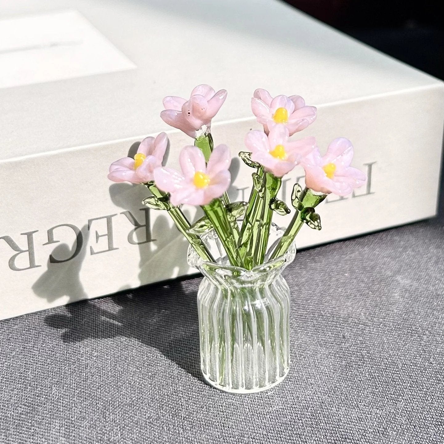 🌸2026 Mother's Day Gifts 49% Off--🎁Mini Glass Flower Ornament Crafts Artificial Flower Floral Figurine
