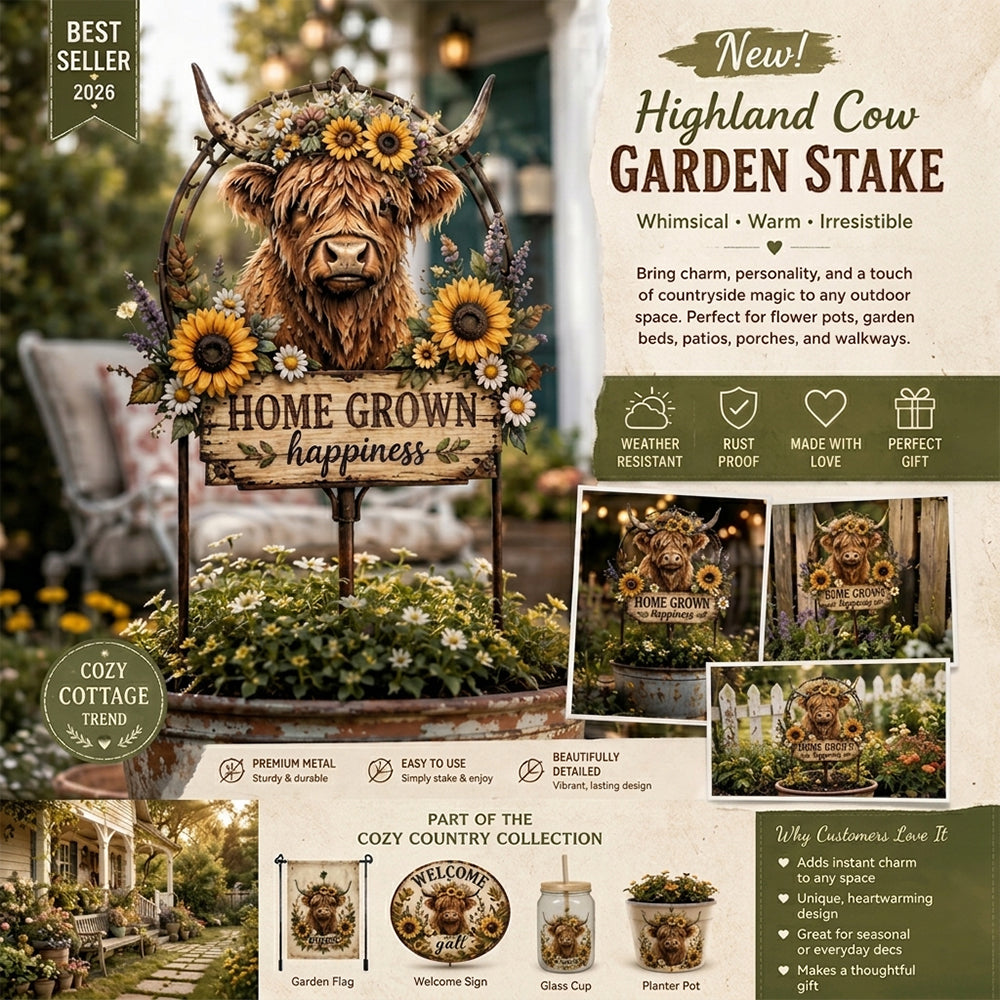 🔥Last Day 49% OFF-Highland Cow Cozy Country Collection | Home Grown Happiness