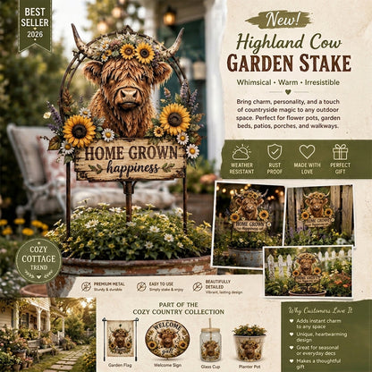 🔥Last Day 49% OFF-Highland Cow Cozy Country Collection | Home Grown Happiness