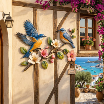Hummingbird Bloom Metal Wall Art