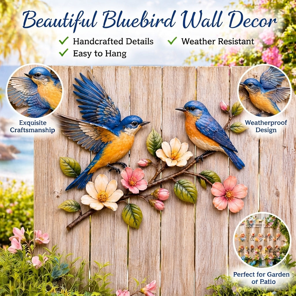 Hummingbird Bloom Metal Wall Art