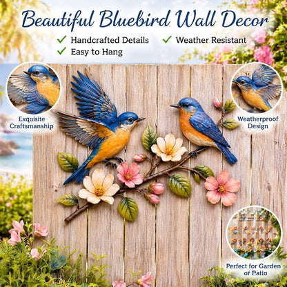Hummingbird Bloom Metal Wall Art