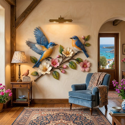 Hummingbird Bloom Metal Wall Art