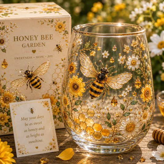 🌤️Sweetness, Hope & Joy 🐝 2026 Limited Edition Honey Bee Garden Glass Tea Cup