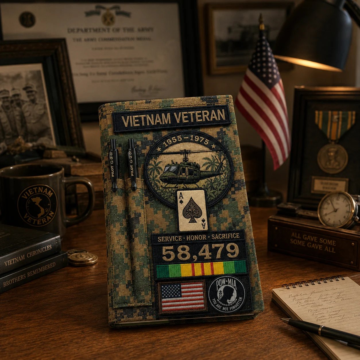 🔥LAST DAY 49% OFF - 🎖️Vietnam Veteran Tactical Journal Notebook