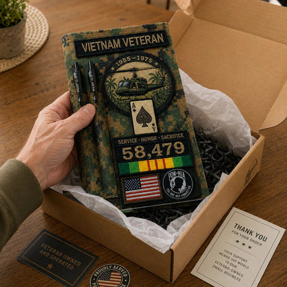 🔥LAST DAY 49% OFF - 🎖️Vietnam Veteran Tactical Journal Notebook