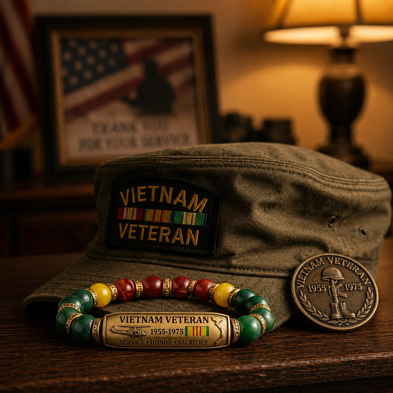 🏆Last Day Promo: 49% OFF 🎖️-Vietnam Veteran Tribute Beaded Bracelet with Giftbox