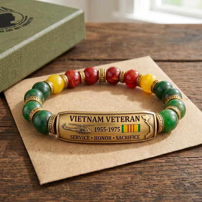 🏆Last Day Promo: 49% OFF 🎖️-Vietnam Veteran Tribute Beaded Bracelet with Giftbox