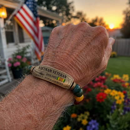 🏆Last Day Promo: 49% OFF 🎖️-Vietnam Veteran Tribute Beaded Bracelet with Giftbox