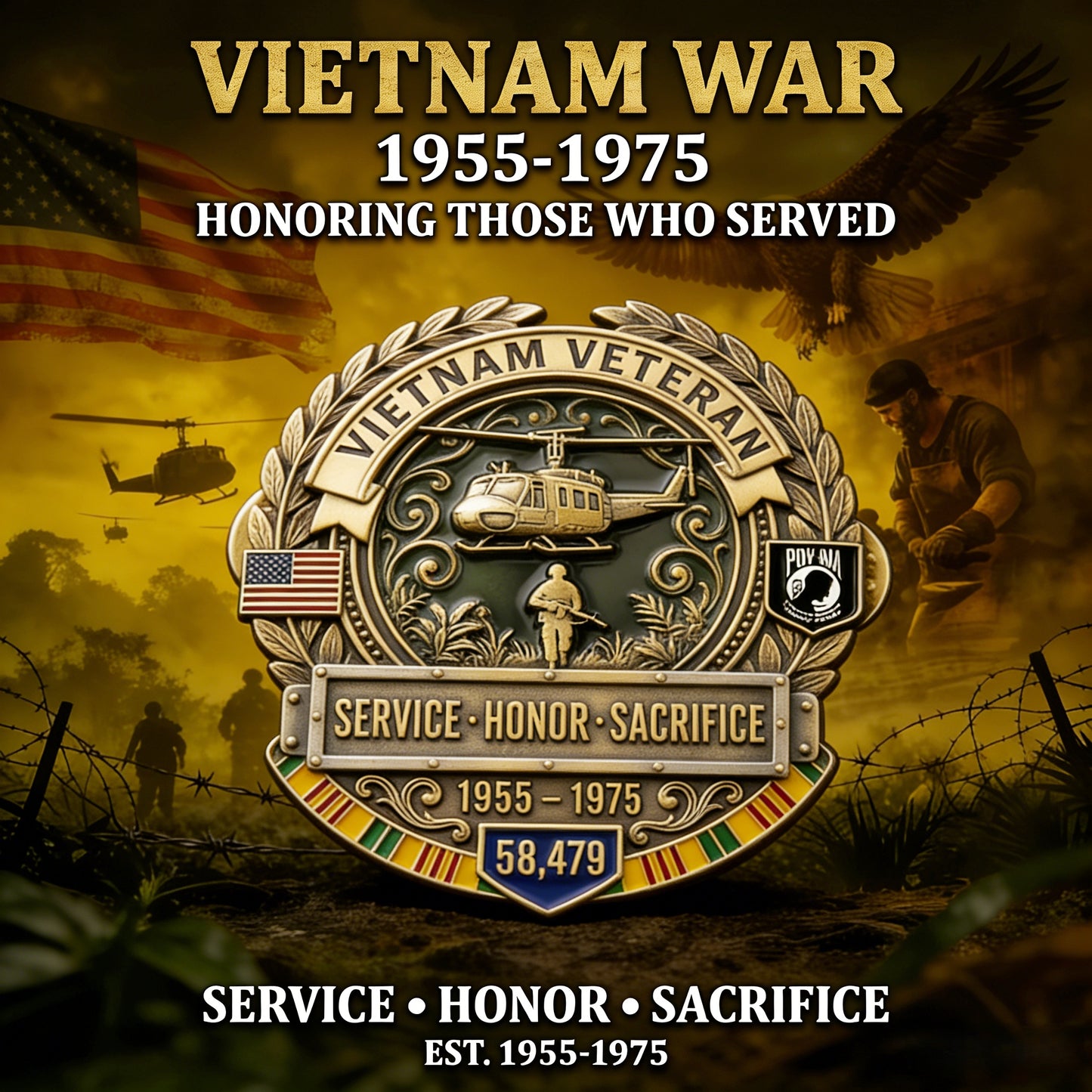 🦅 Last Day Promo: 49% OFF 🎖️Vietnam Veteran Honor Commemorative Pin