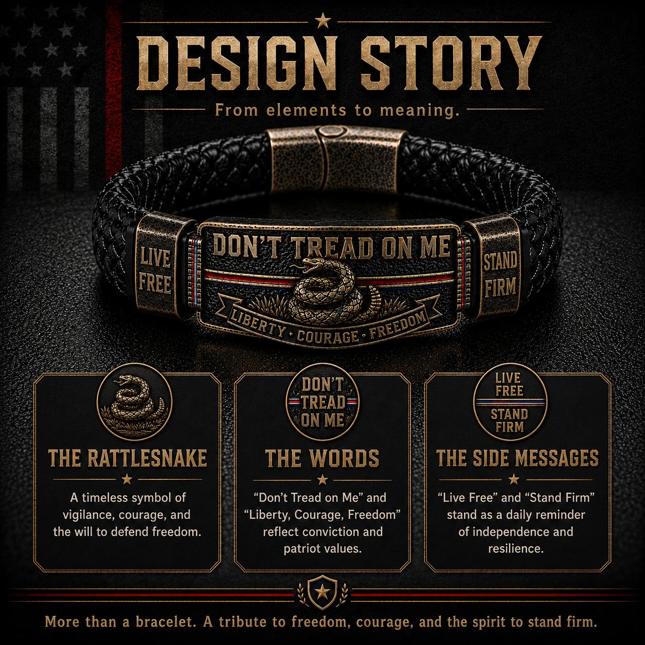 🐍 Don’t Tread On Me Liberty Bracelet
