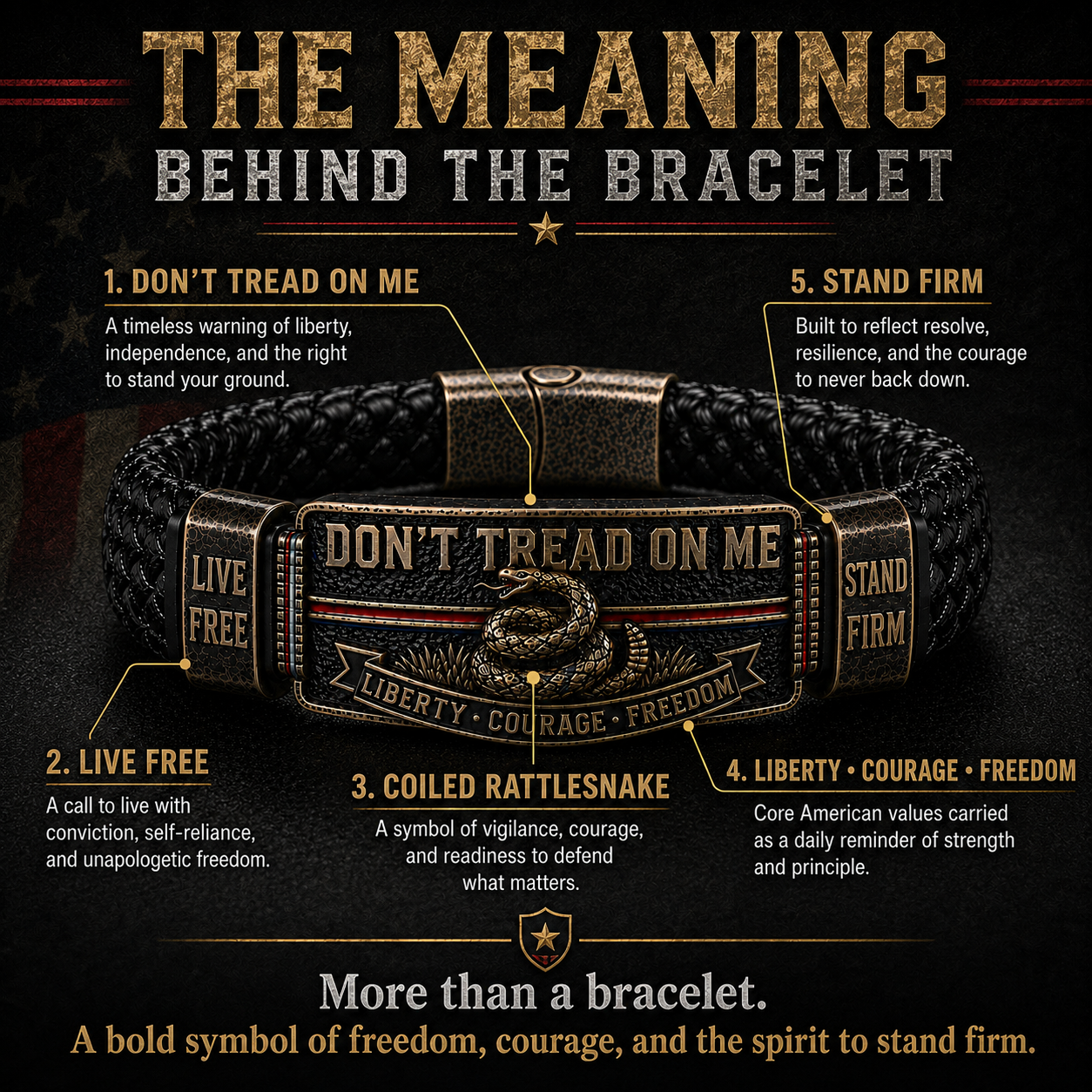 🐍 Don’t Tread On Me Liberty Bracelet