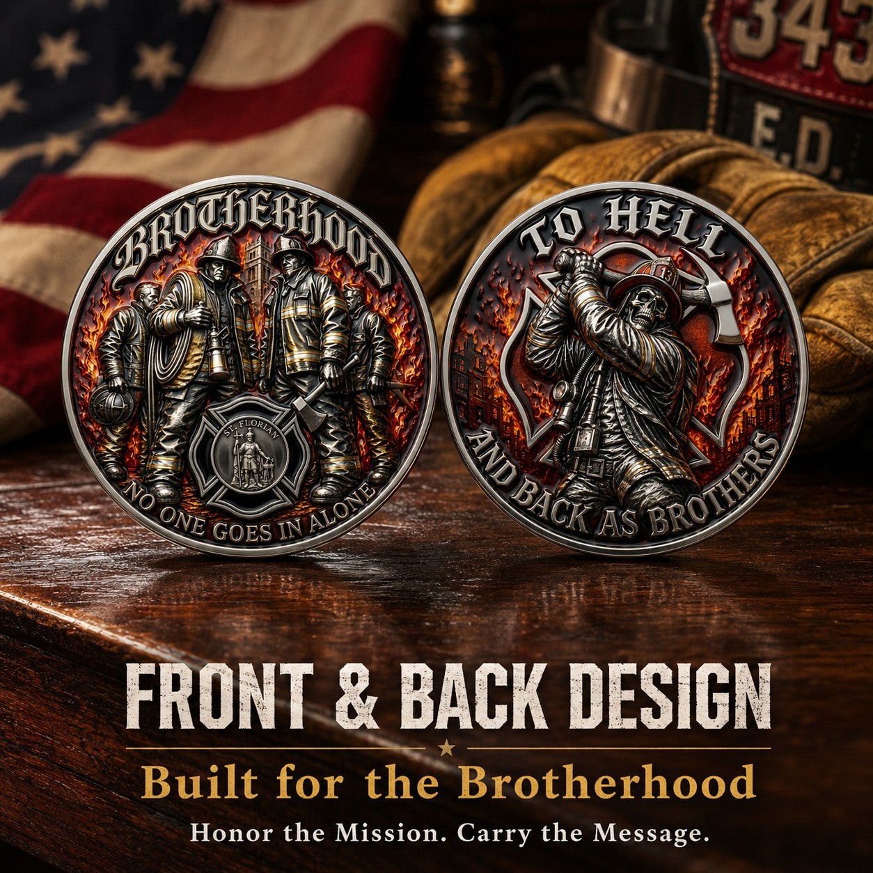 🏆Last Day Promo: 49% OFF Brotherhood Firefighter Challenge Coin