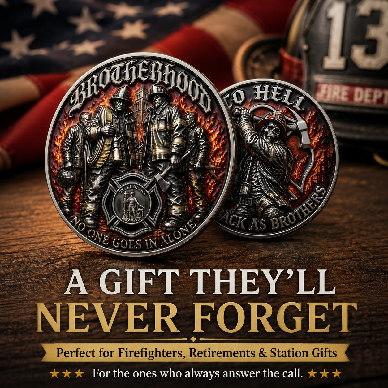 🏆Last Day Promo: 49% OFF Brotherhood Firefighter Challenge Coin