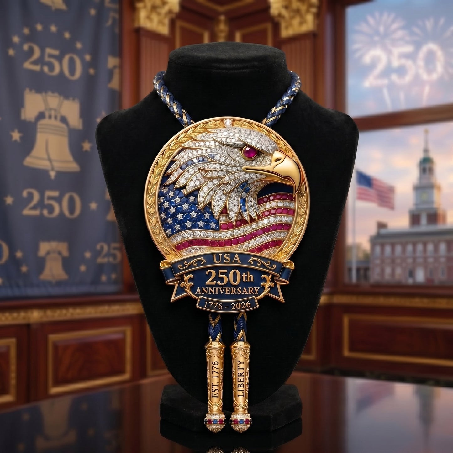 🎁Last Day 49% OFF - 🦅 USA 250th Anniversary Eagle Bolo Tie