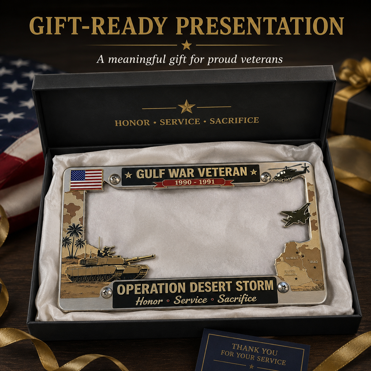 Gulf War Veteran License Plate Frame