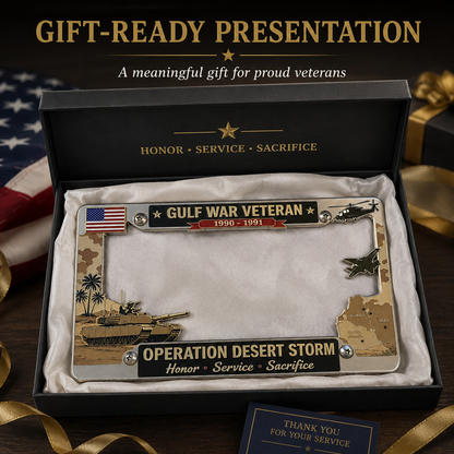 Gulf War Veteran License Plate Frame