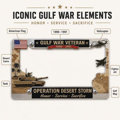 Gulf War Veteran License Plate Frame