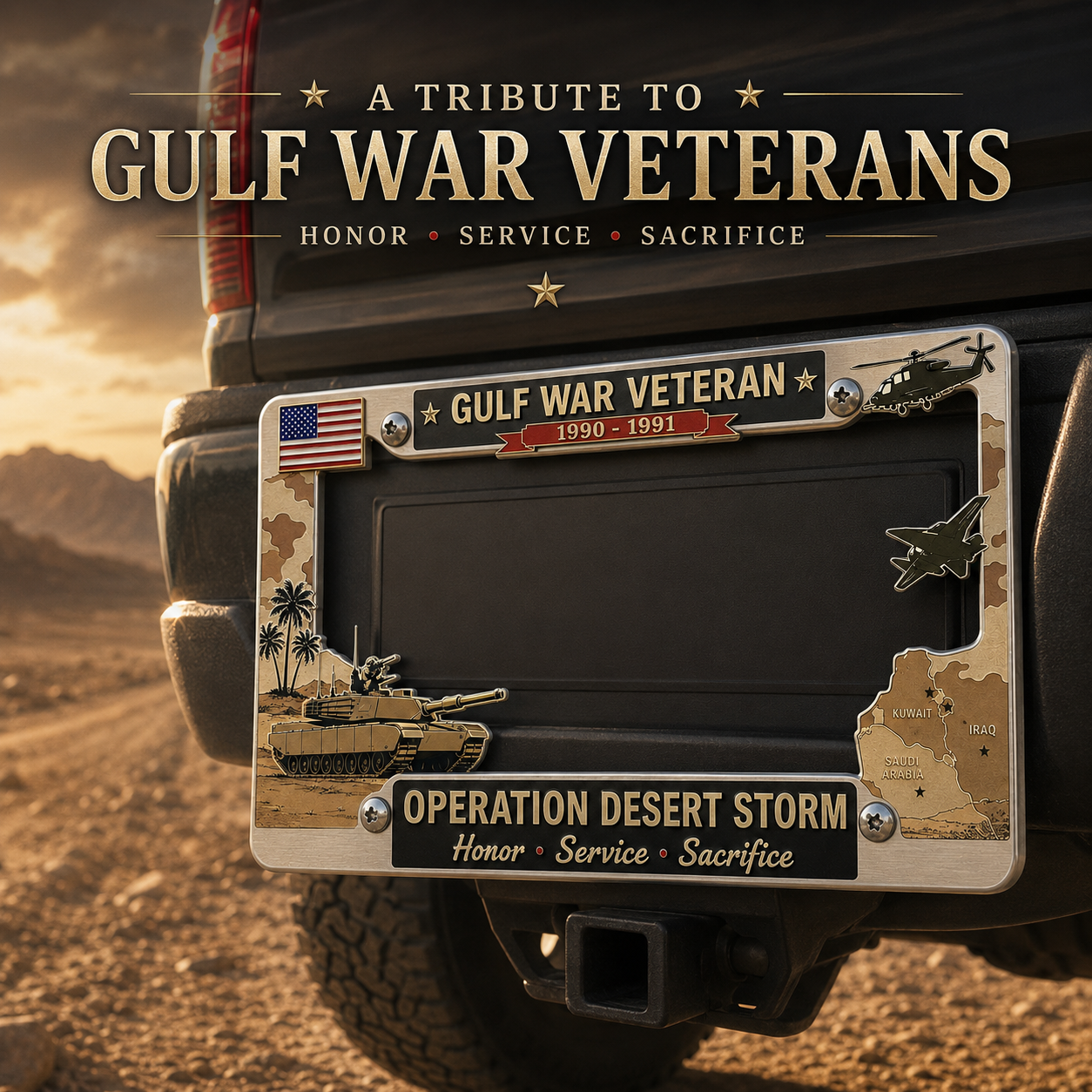 Gulf War Veteran License Plate Frame