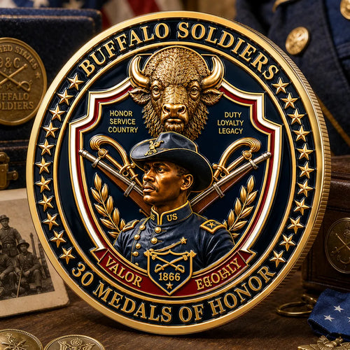 Buffalo Soldiers 1866 Heritage Commemorative Metal Medal