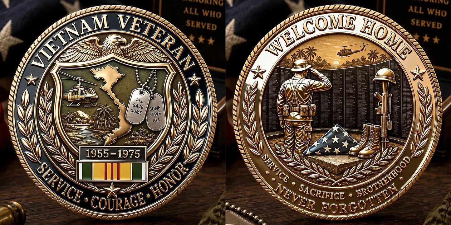 Vietnam Veteran Welcome Home Commemorative Metal Medal