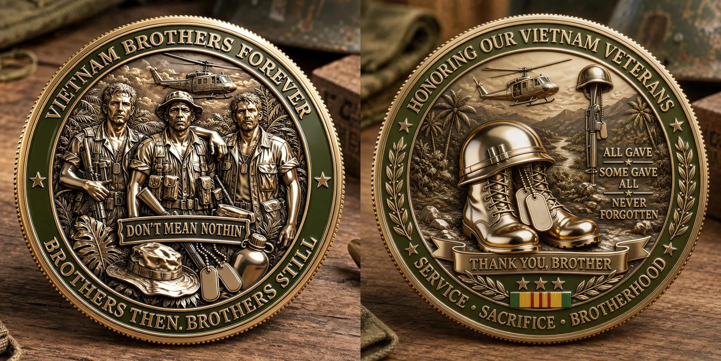 Vietnam Brothers Forever Commemorative Metal Medal