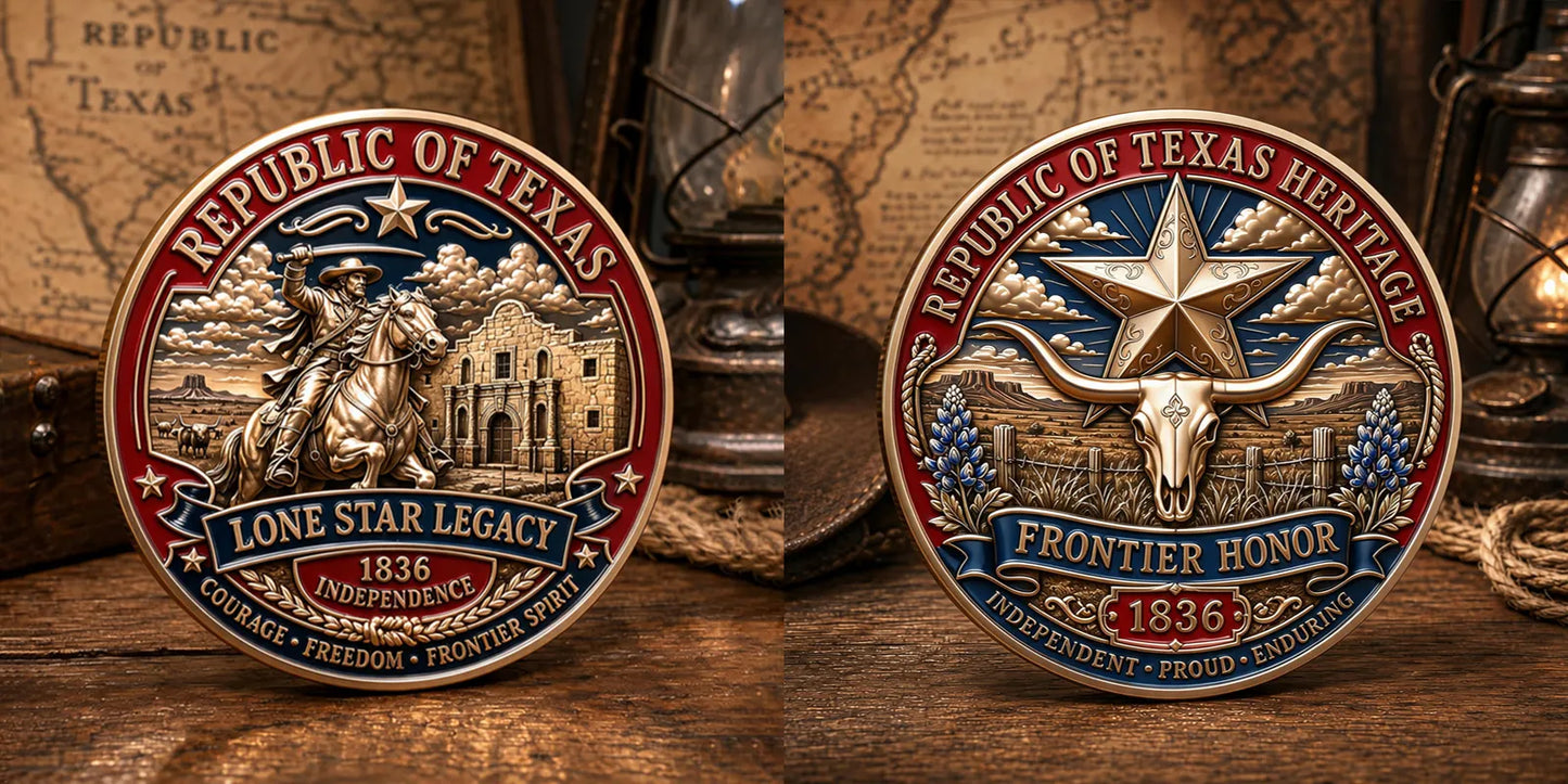 Republic of Texas 1836 Commemorative Metal Medal