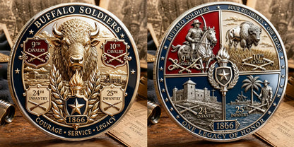 Buffalo Soldiers Commemorative Metal Medal