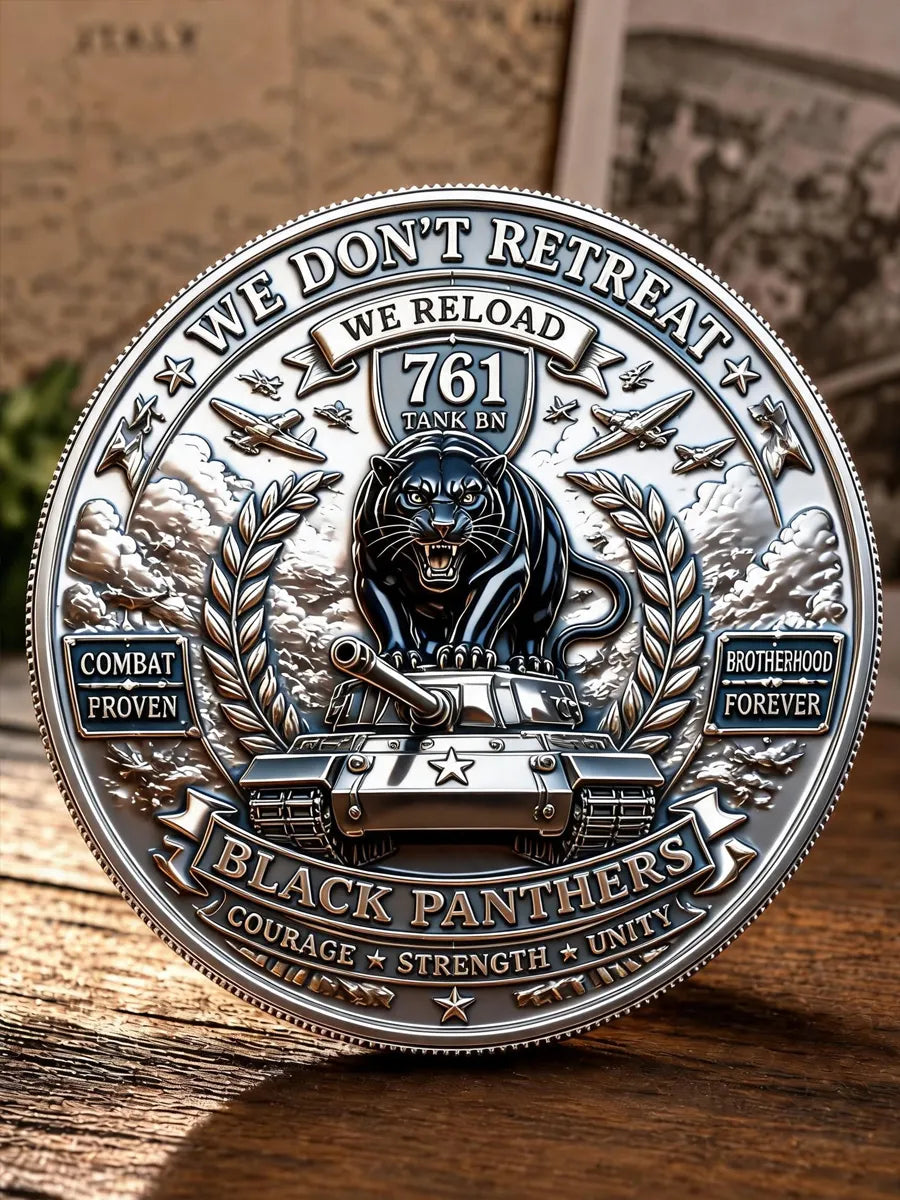 761st Tank Battalion Black Panthers Veteran Commemorative Metal Medal