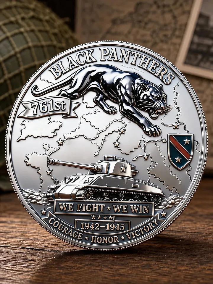 761st Tank Battalion Black Panthers Veteran Commemorative Metal Medal