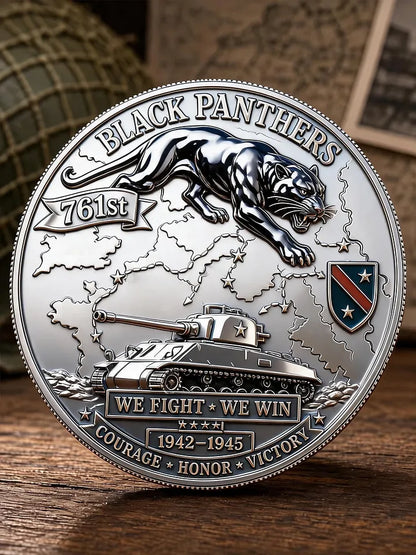 761st Tank Battalion Black Panthers Veteran Commemorative Metal Medal