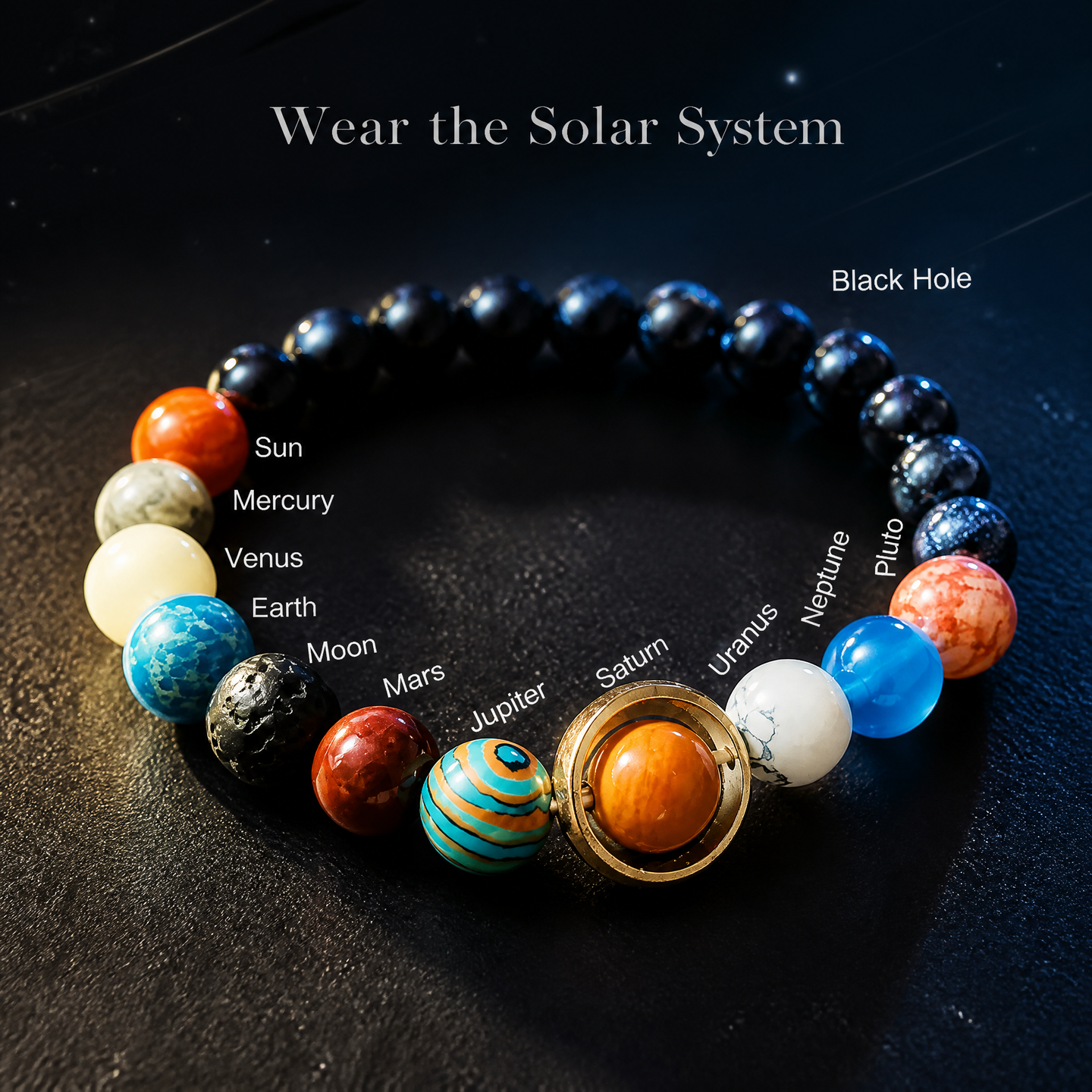 🌌The "Wear the Universe" Natural Stone Solar System Bracelet | Grounding Galaxy Jewelry