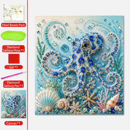 🔥Last Day 49% OFF - 🌊✨ Ocean Theme Pearl Art DIY Kit – Relaxing DIY Craft to Create Stunning Coastal Artwork