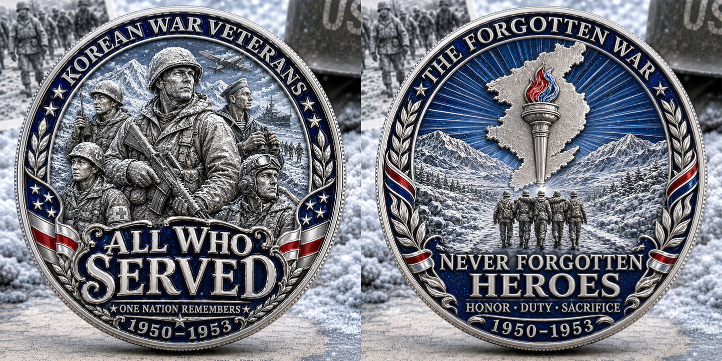 Korean War Veterans 1950-1953 Commemorative Metal Medal