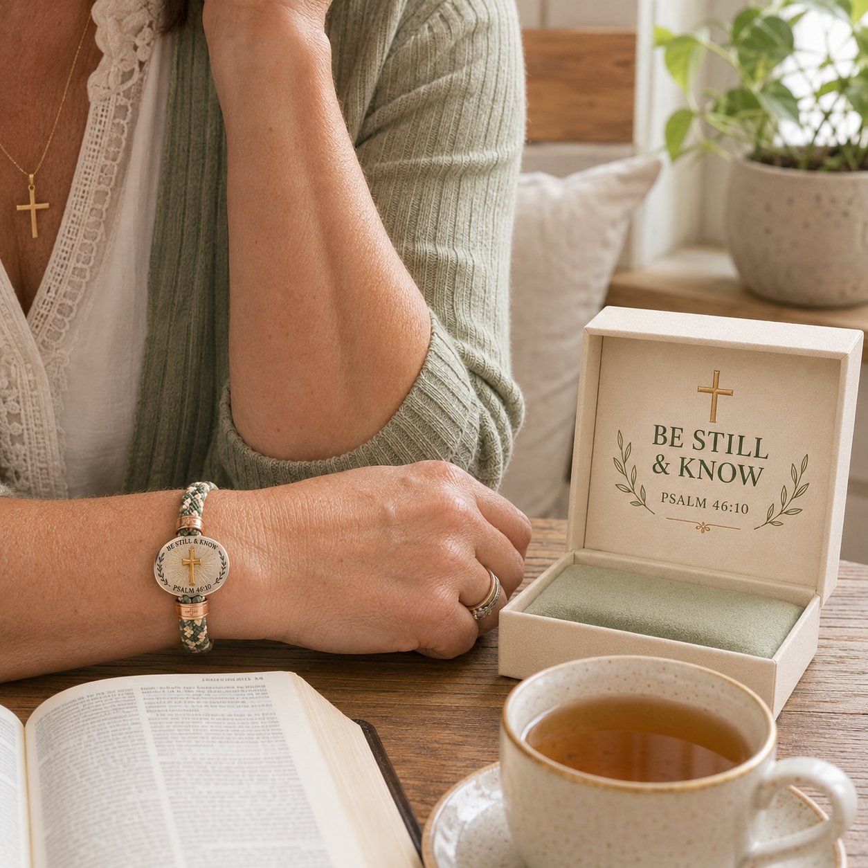 🔥 ✝️ Christian Scripture Faith Bracelet Collection | 6 Meaningful Bible Verse Designs with Raised Gold Cross & Magnetic Clasp   💗✨