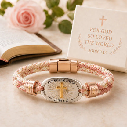 🔥 ✝️ Christian Scripture Faith Bracelet Collection | 6 Meaningful Bible Verse Designs with Raised Gold Cross & Magnetic Clasp   💗✨