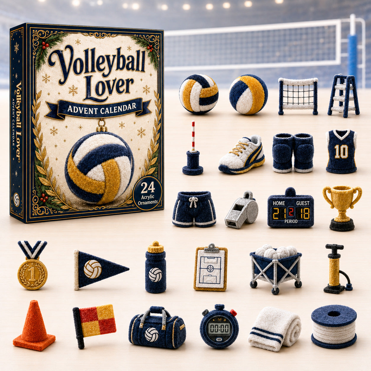 Volleyball Lover Advent Calendar 2026 - 24-Day Festive Countdown