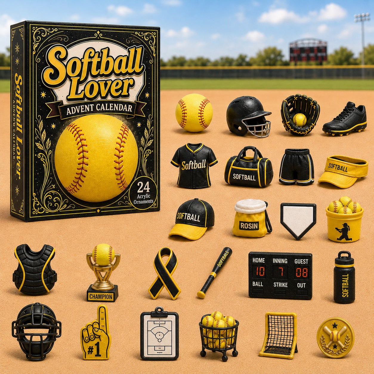 Softball Lover Advent Calendar 2026 - 24-Day Festive Countdown