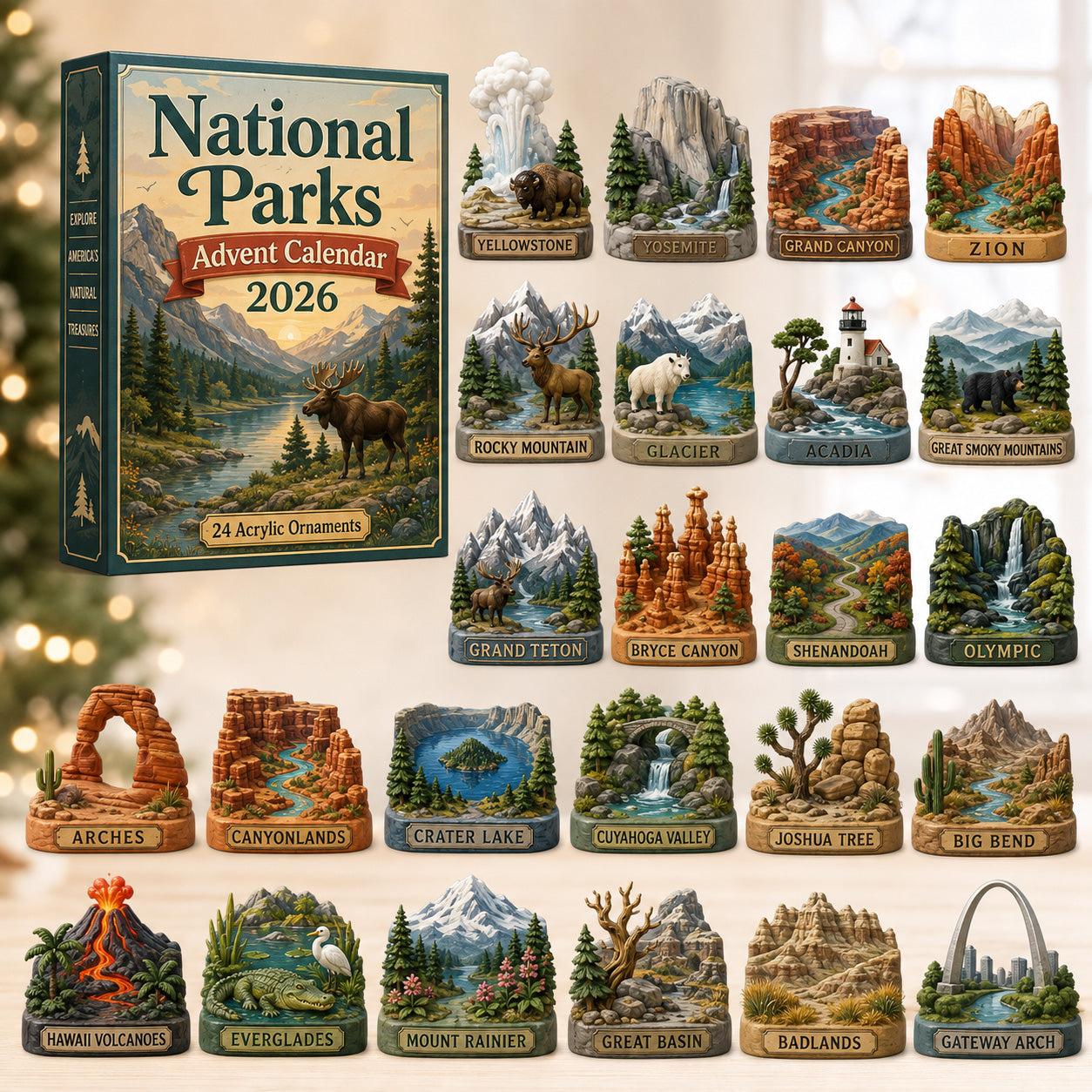 National Parks Advent Calendar 2026 - 24-Day Festive Countdown