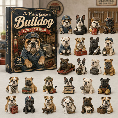 The Vintage Garage Bulldog Advent Calendar 2026 - 24-Day Festive Countdown