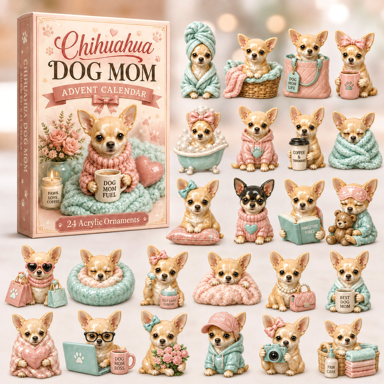 Chihuahua Dog Mom Advent Calendar 2026 - 24-Day Festive Countdown