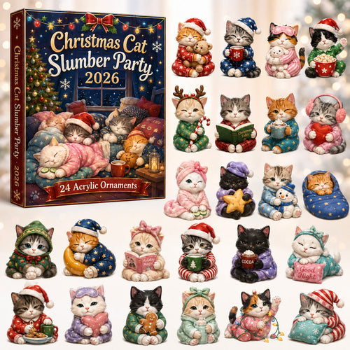 Cat Slumber Party Advent Calendar 2026 - 24-Day Festive Countdown